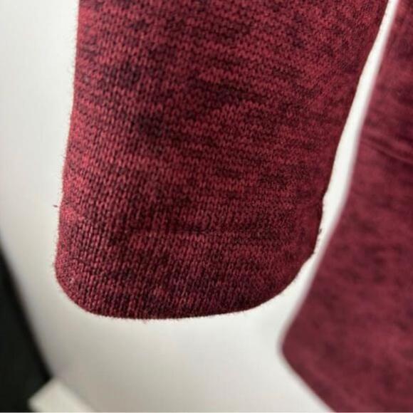 Lands' End Longline Two Buttons Fleece Blazer Large Burgundy - Picture 8 of 12